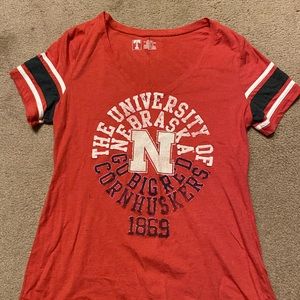 Red short sleeve UNL shirt